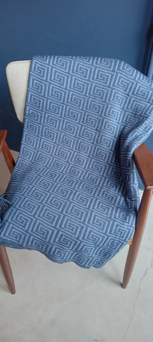 Manta Grega Azul