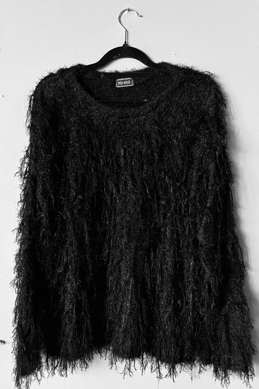 Blusa Bordada Preto