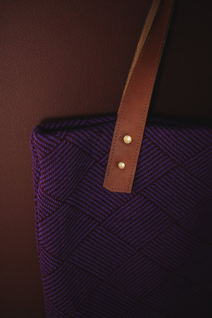 Bolsa Tote Trama Roxa