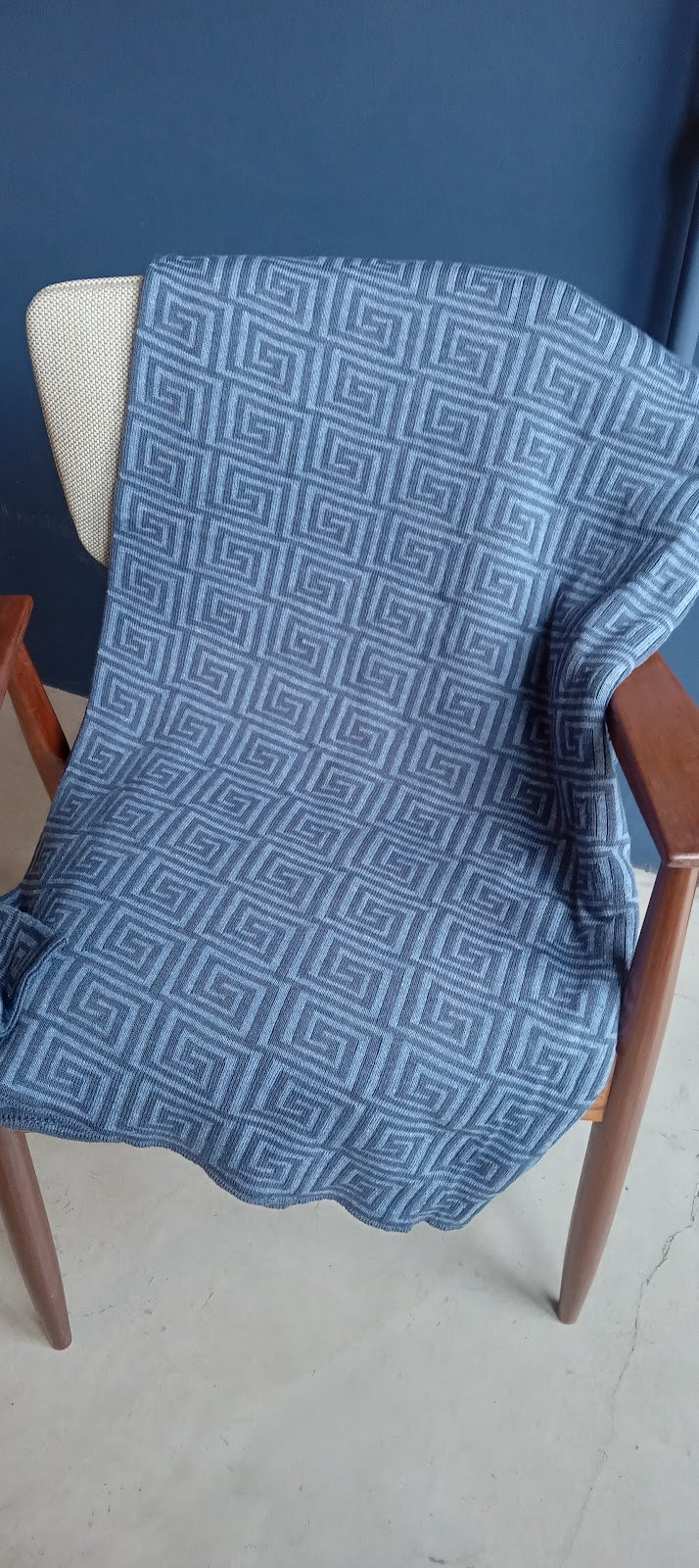 Manta Grega Azul